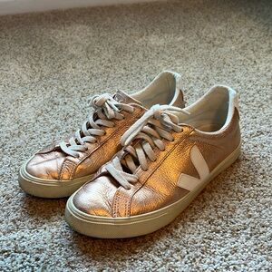 VEJA leather Esplar Rose Gold sneakers: women’s US 7